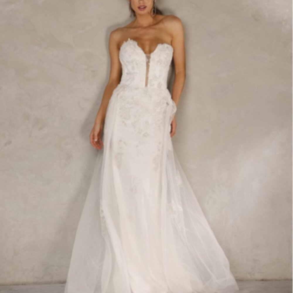 TERANI COUTURE- 2111P4055 Strapless Ivory Wedding Dress